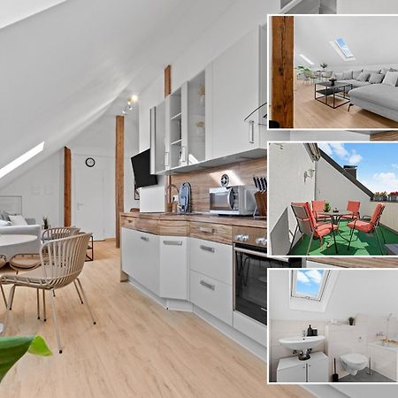 Stilvolle Wohnung: Private Dachterrasse - Zentral 아우크스부르크 외부 사진