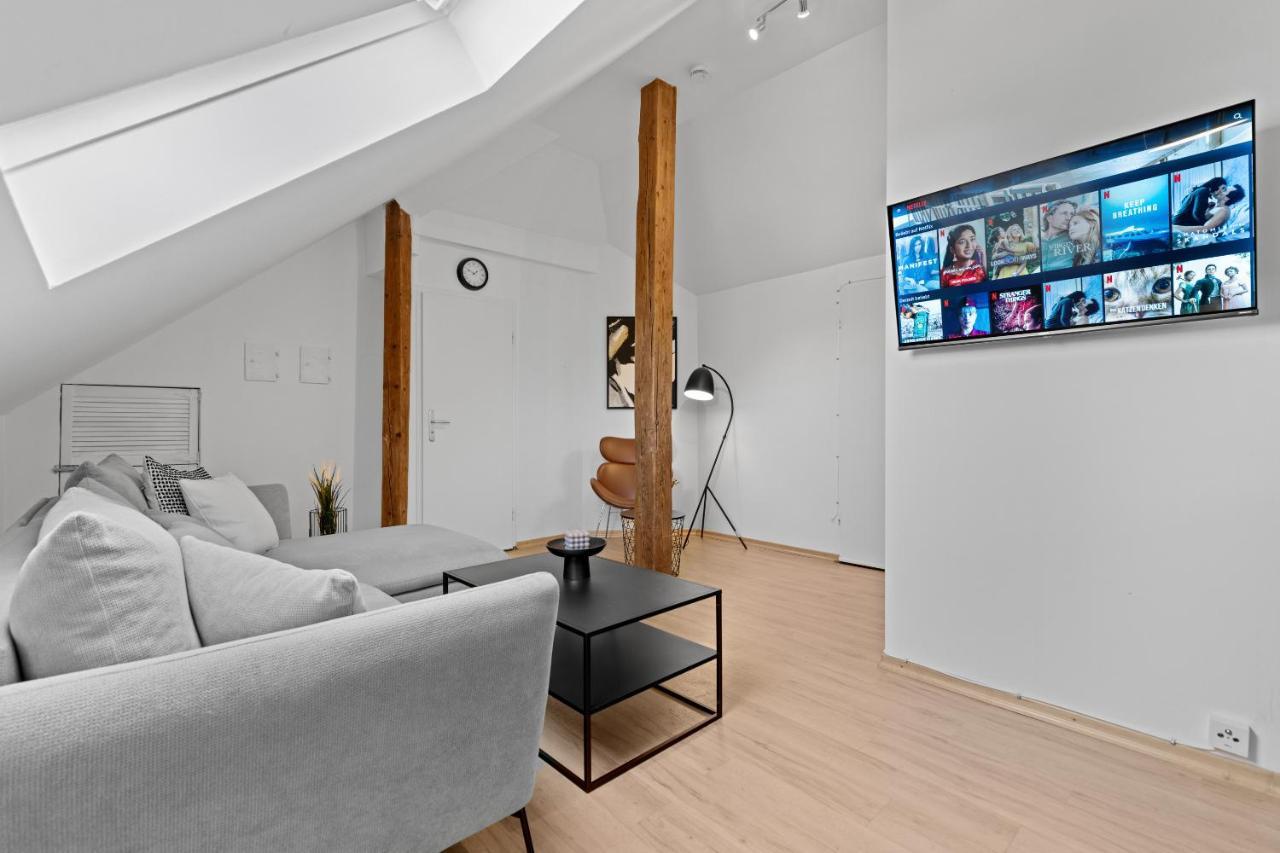 Stilvolle Wohnung: Private Dachterrasse - Zentral 아우크스부르크 외부 사진