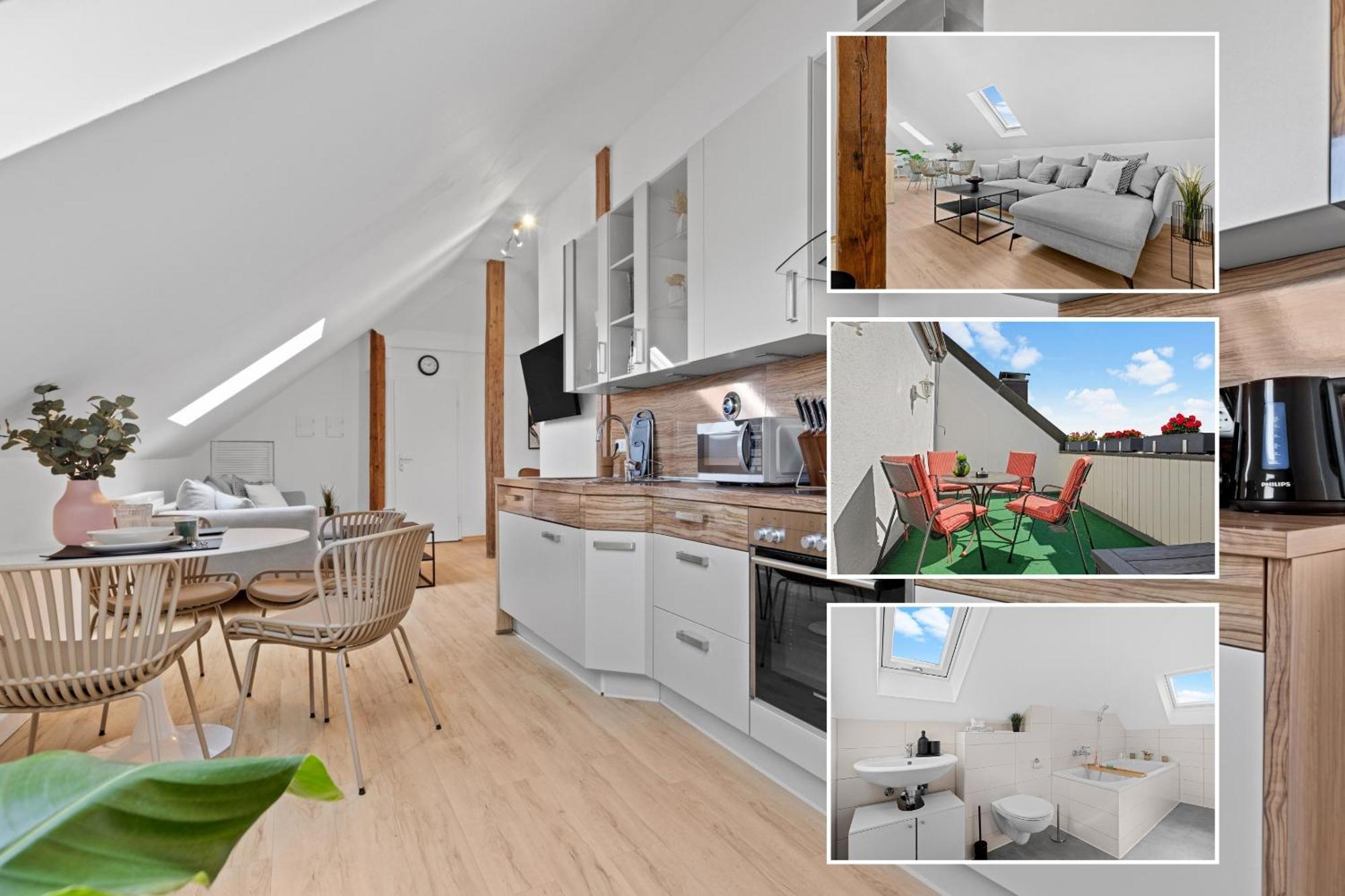 Stilvolle Wohnung: Private Dachterrasse - Zentral 아우크스부르크 외부 사진